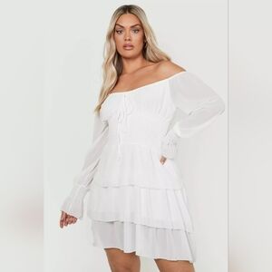 Bardot Ruffle Dress